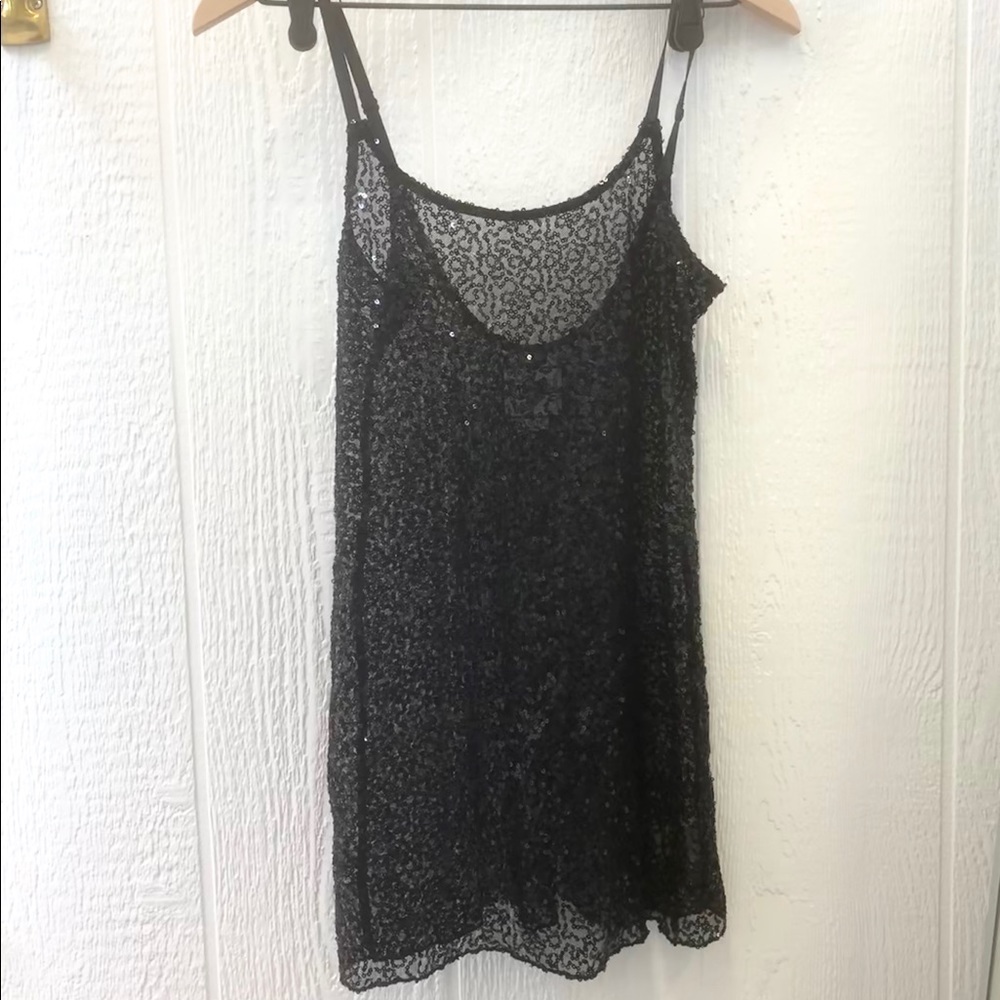 Black sequin dress